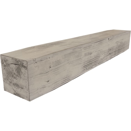 Sandblasted Faux Wood Fireplace Mantel, Burnished Pine, 8H X 12D X 60W